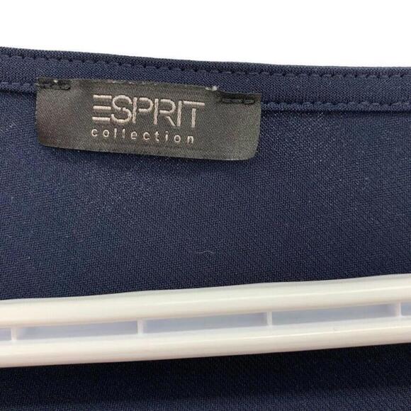 Esprit Womens Navy Sleeveless Cowl Neck Midi Dress Size Medium - Picture 2 of 10